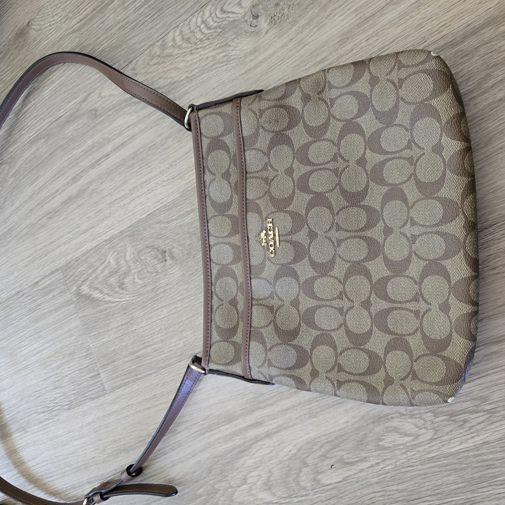 Coach Brown Signature Shoulder Bag